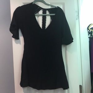 Black lace back cut out tobi dress